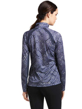 Load image into Gallery viewer, ARIAT Sunstopper 2.0 1/4 Zip Baselayer - Womens - Charcoal Bit Print
