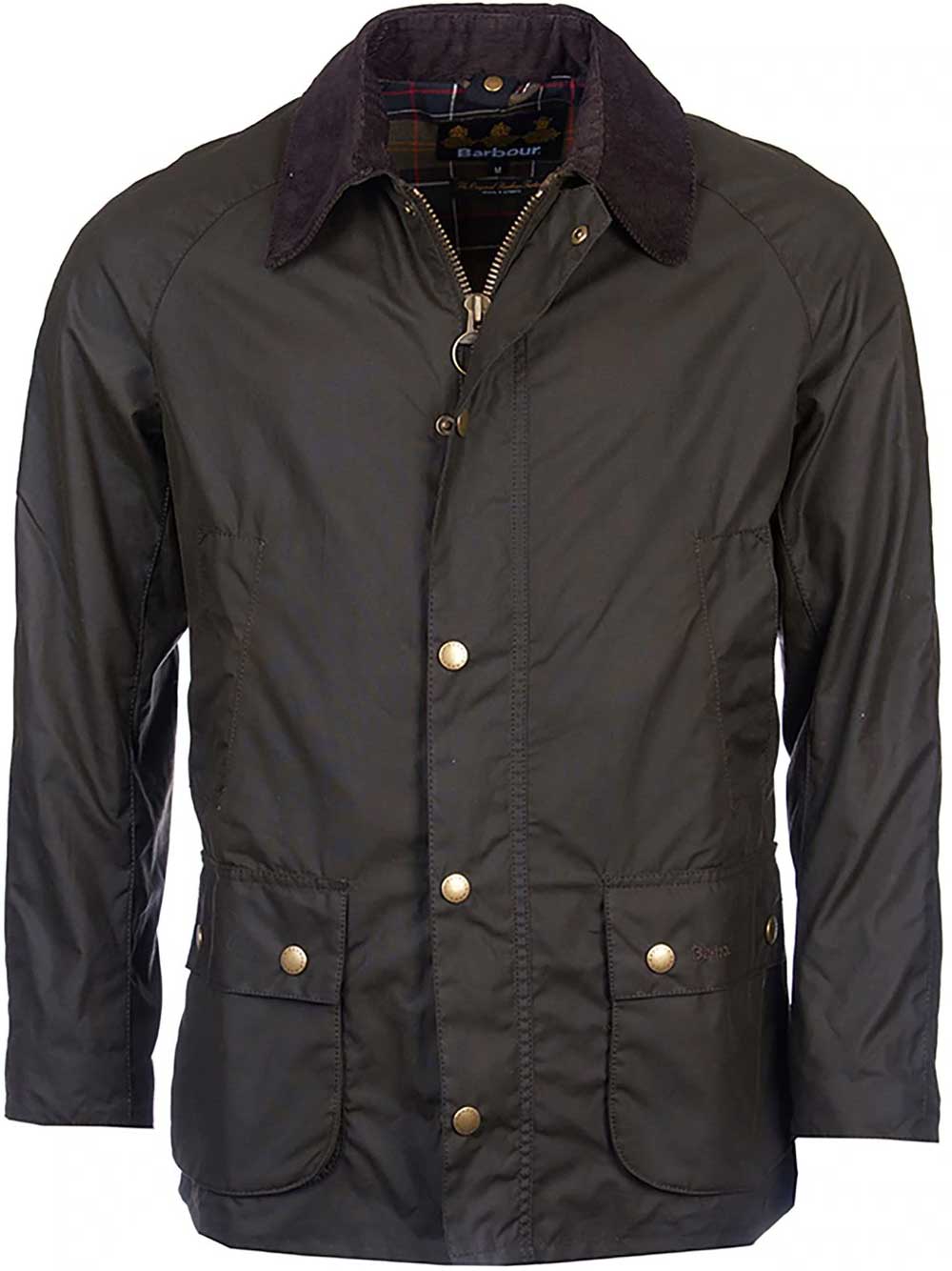 BARBOUR Wax Jacket - Mens Ashby 6oz Sylkoil Tailored Fit - Olive
