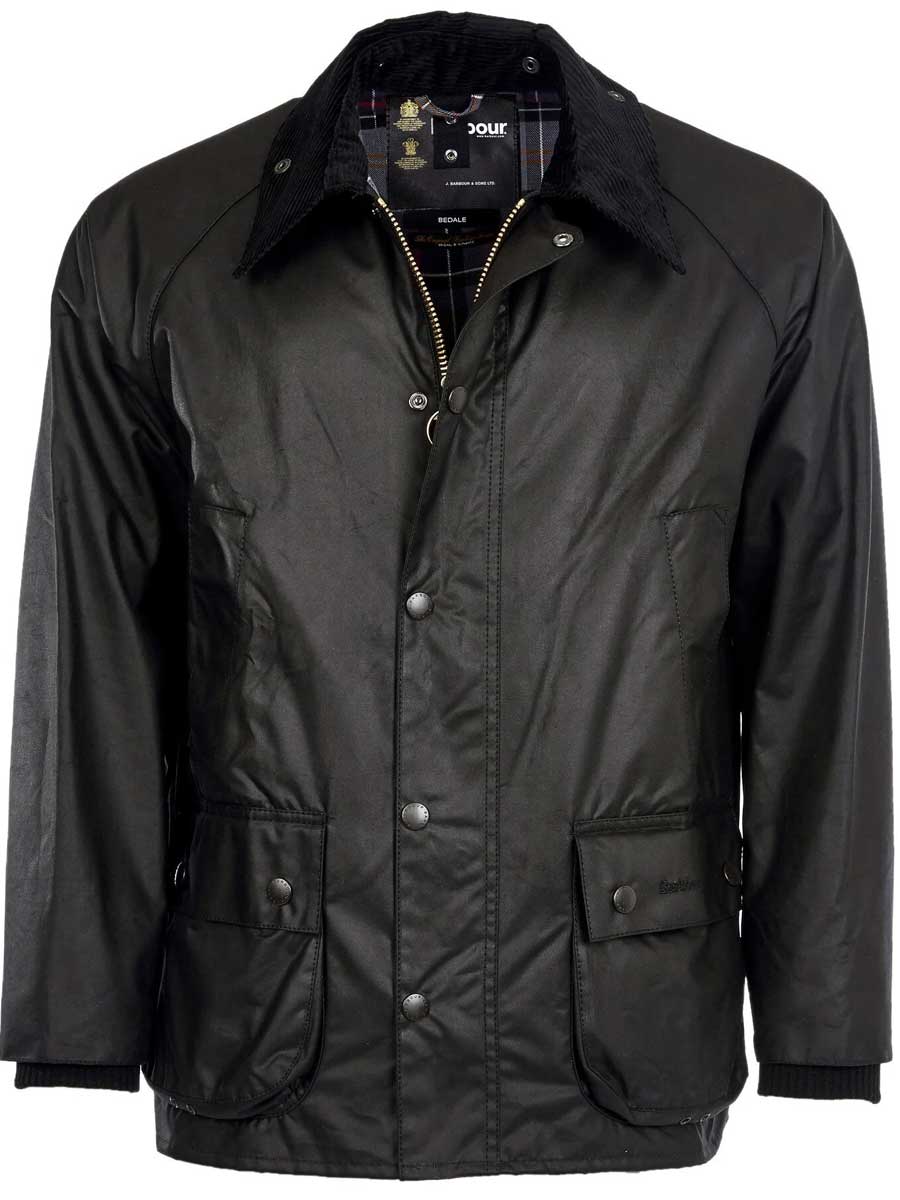 BARBOUR Bedale Wax Jacket - Mens - Black