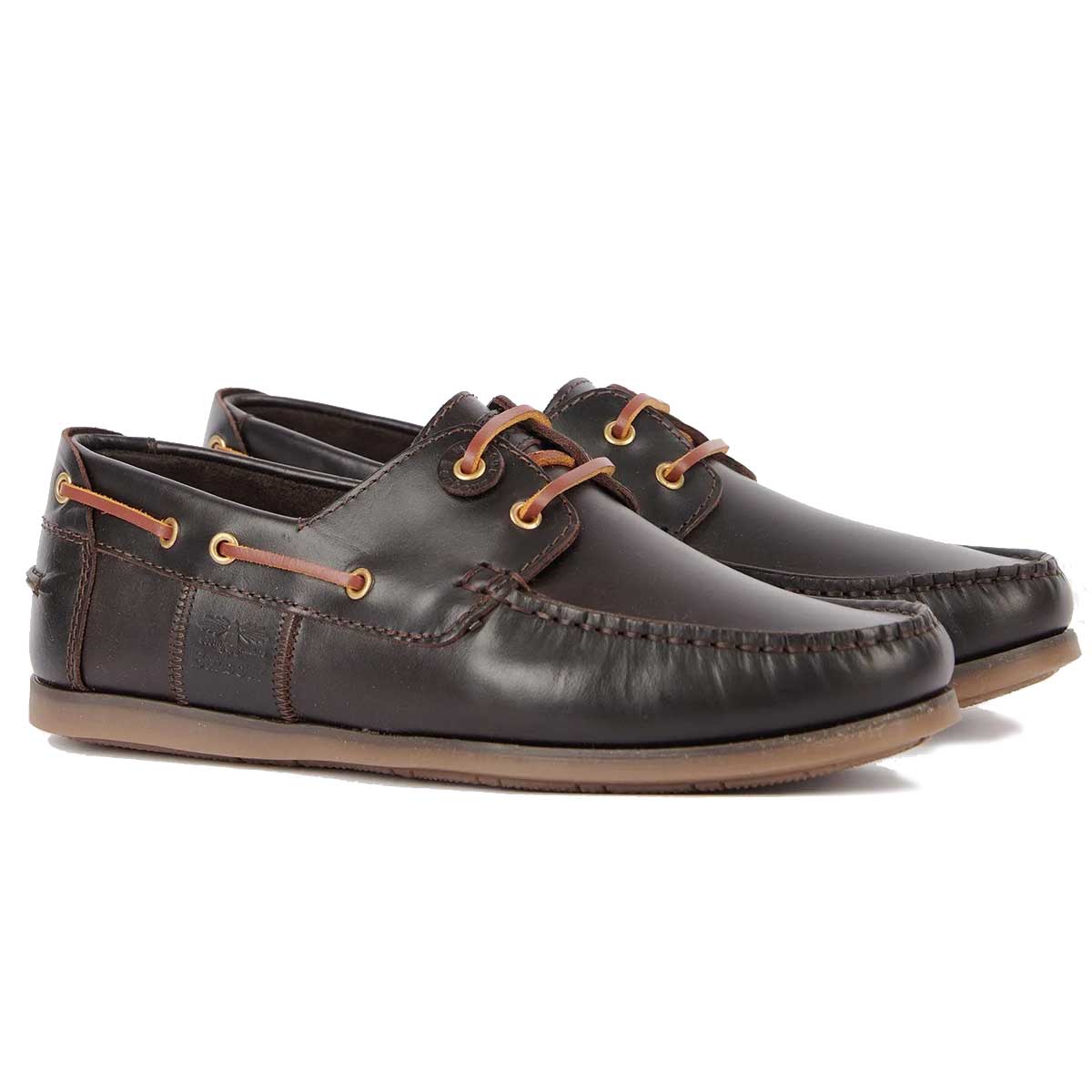 BARBOUR Capstan Boat Shoes - Mens Leather - Dark Brown