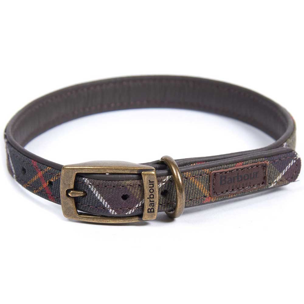 BARBOUR Dog Collar - Leather - Classic Tartan