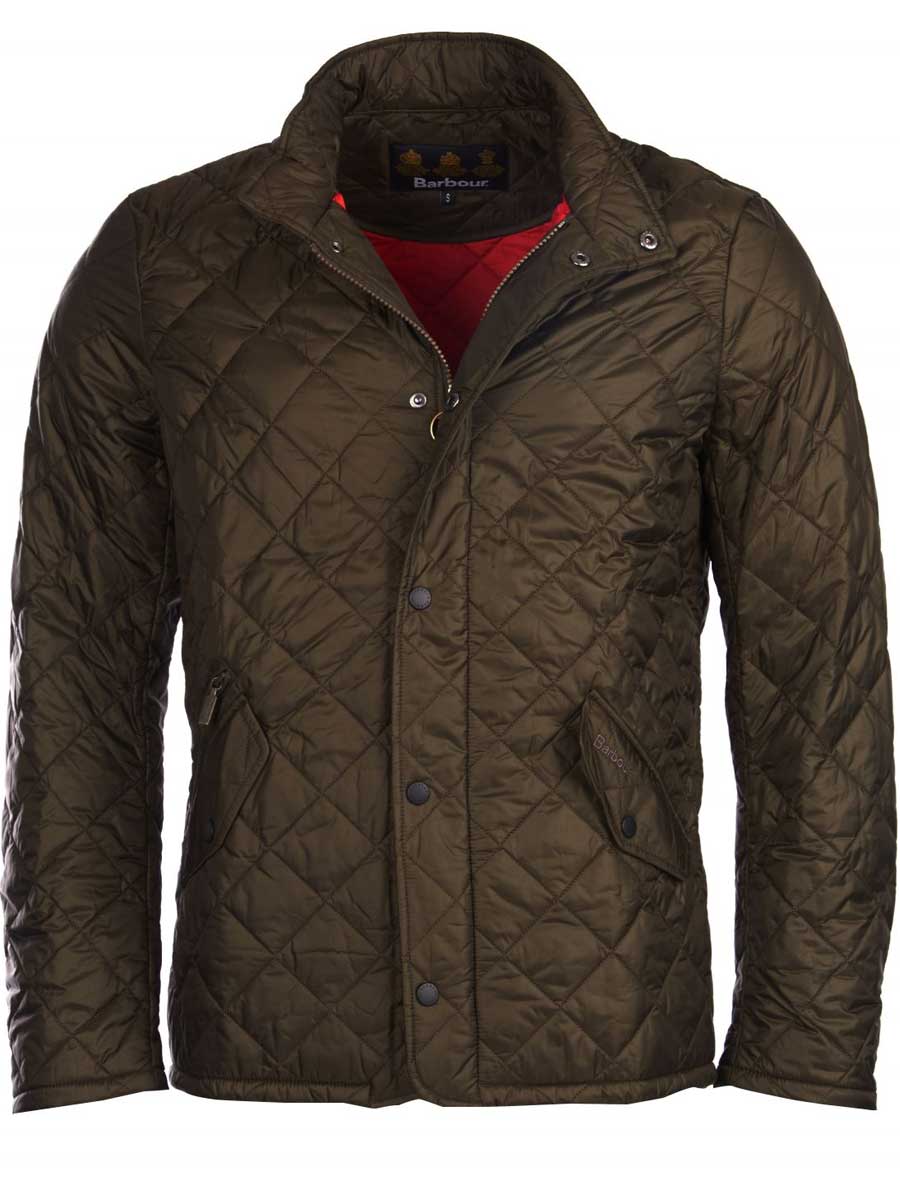 BARBOUR Jacket - Mens Chelsea Flyweight Quilted - Olive