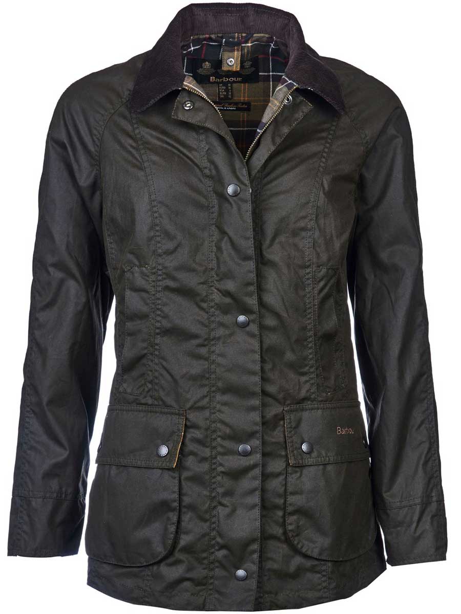 BARBOUR Classic Beadnell Wax Jacket - Womens - Olive – A Farley