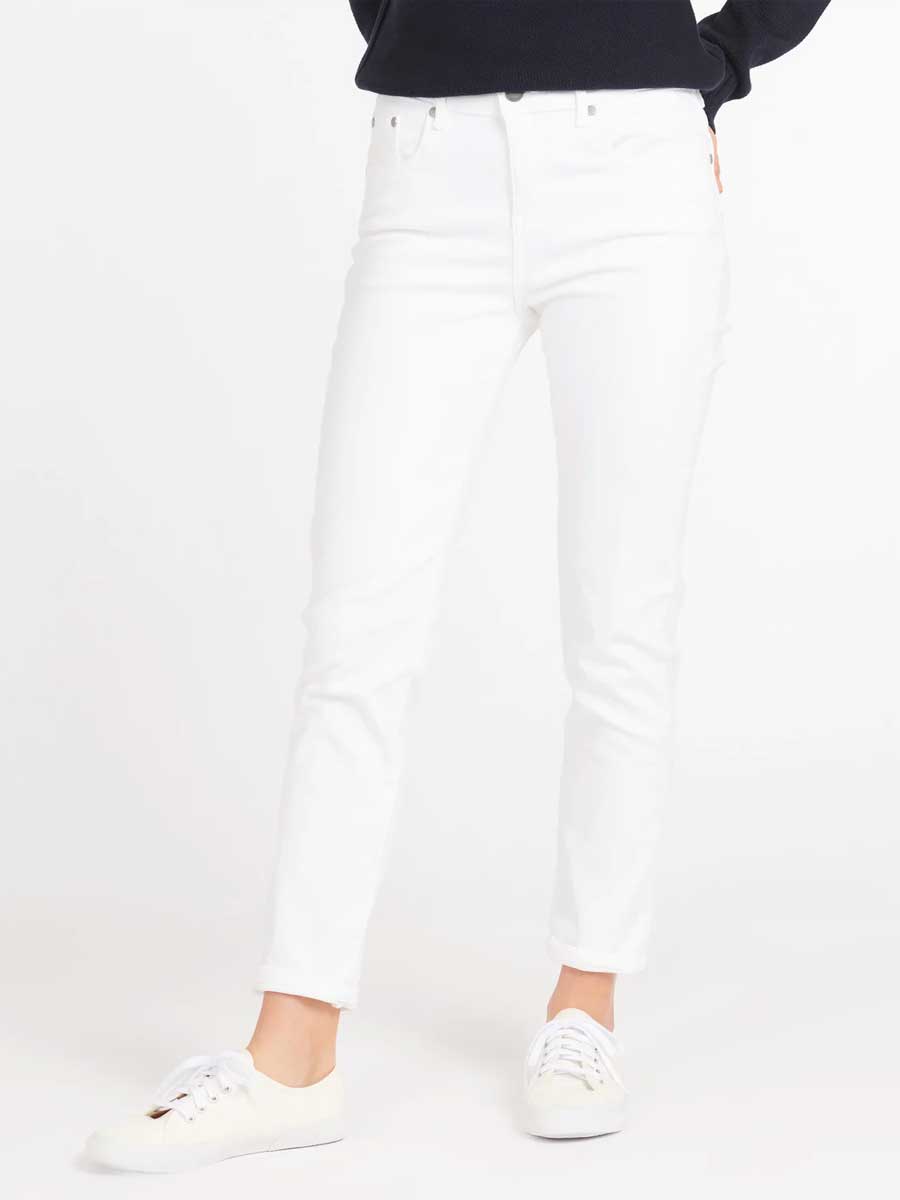BARBOUR Ladies Essential Slim Fit Jeans - White