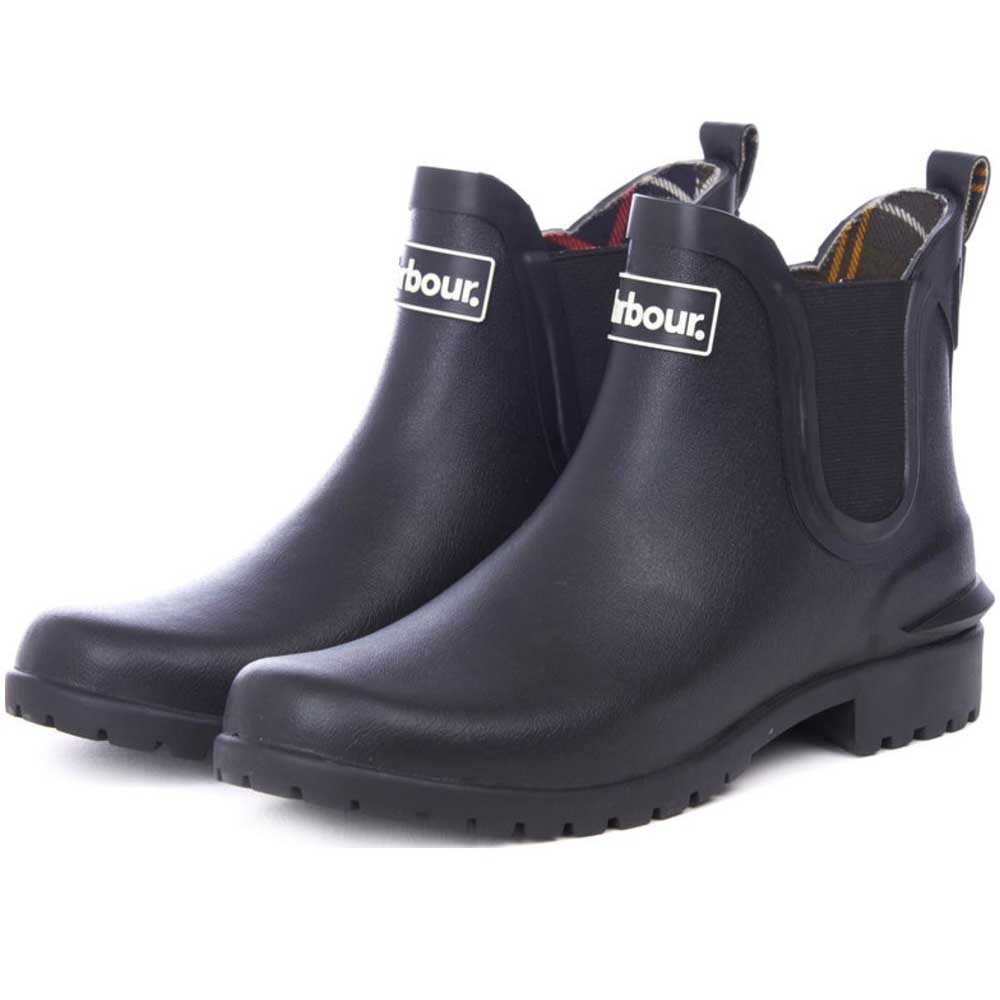 Barbour Ladies Wilton Chelsea Boot Style Wellingtons - Black