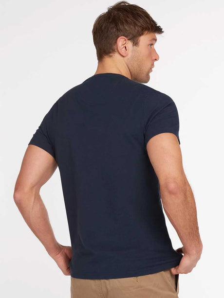BARBOUR Logo T-Shirt - Mens Cotton Tee - New Navy