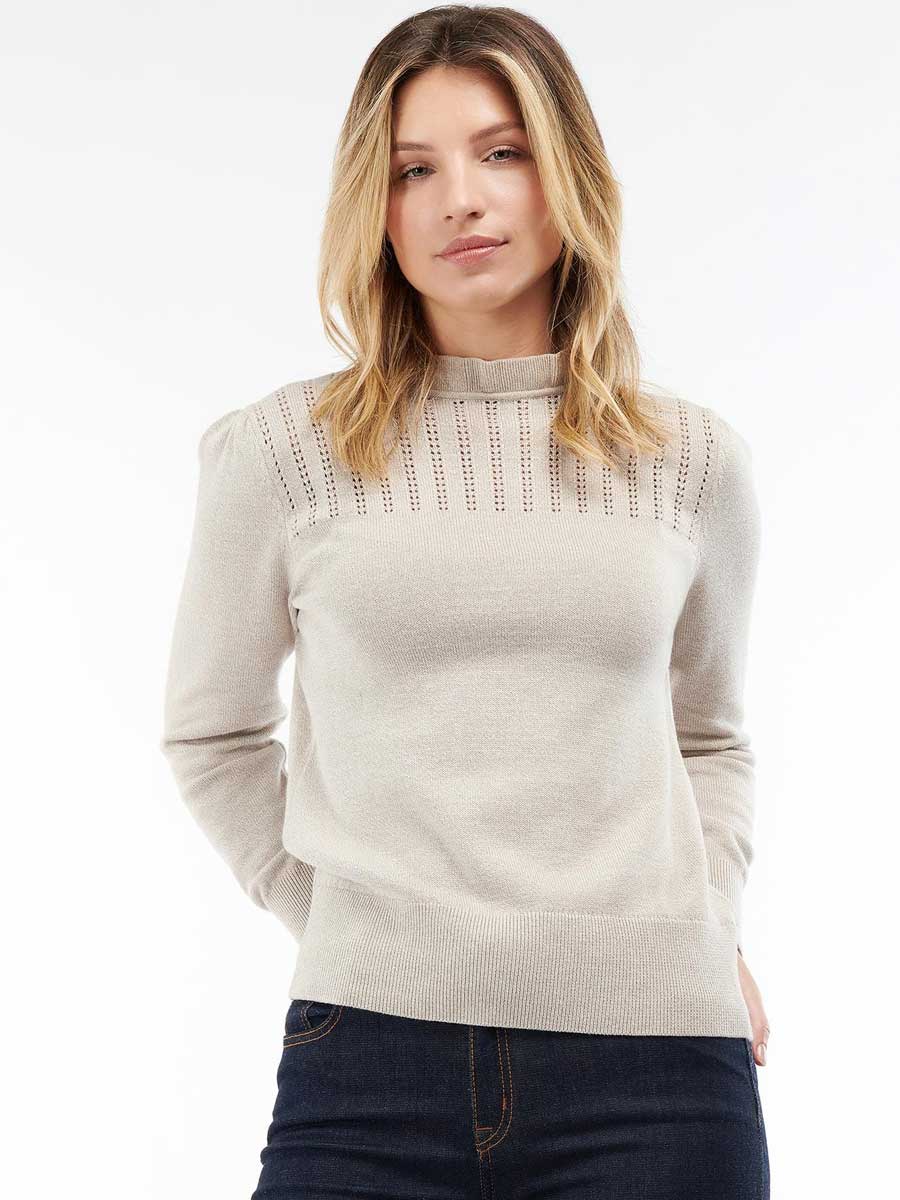 BARBOUR Marlowe Knitted Jumper - Ladies - Light Sand