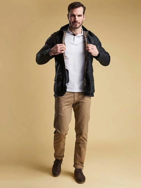 BARBOUR Ashby Wax Jacket - Mens - Navy Barbour