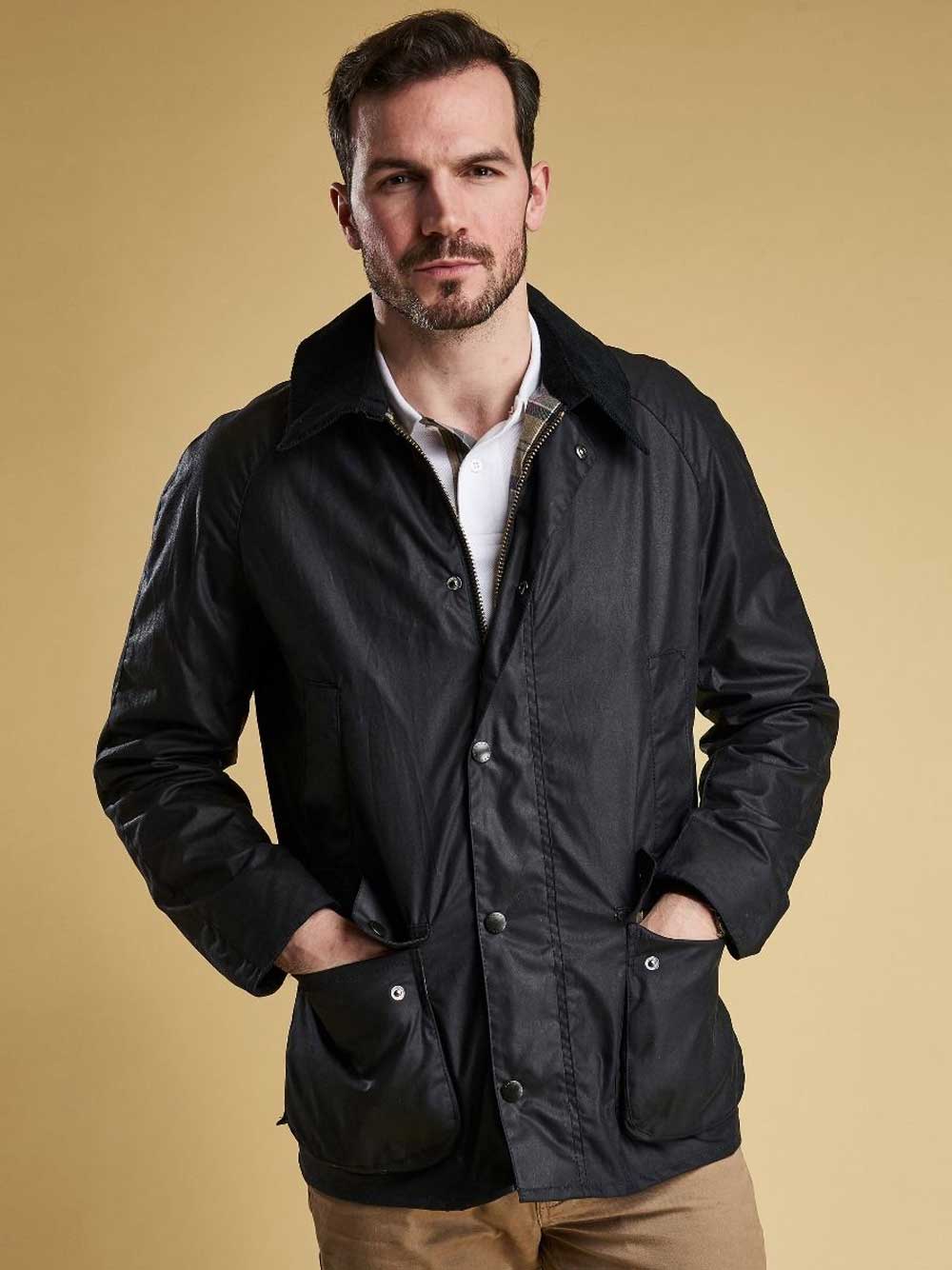 BARBOUR Ashby Wax Jacket - Mens - Navy