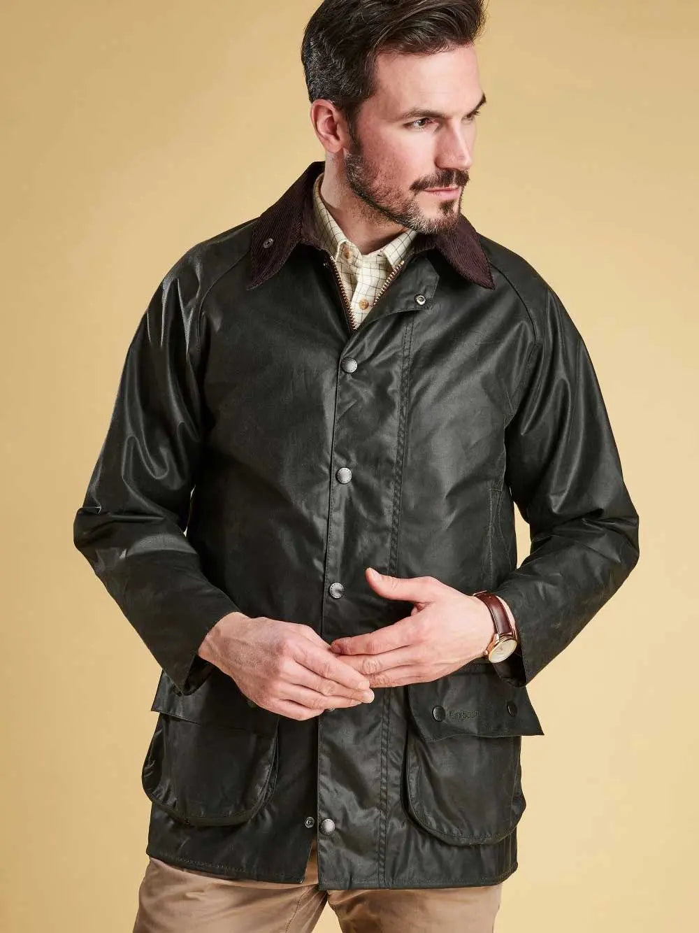 BARBOUR Wax Jacket - Mens Beaufort - Sage