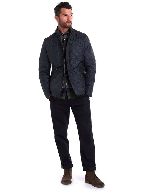 BARBOUR Jacket - Mens Chelsea Flyweight Quilted - Navy