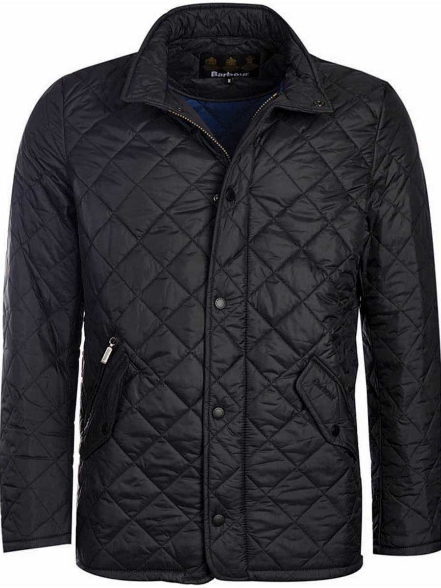 BARBOUR Jacket - Mens Chelsea Flyweight Quilted - Navy