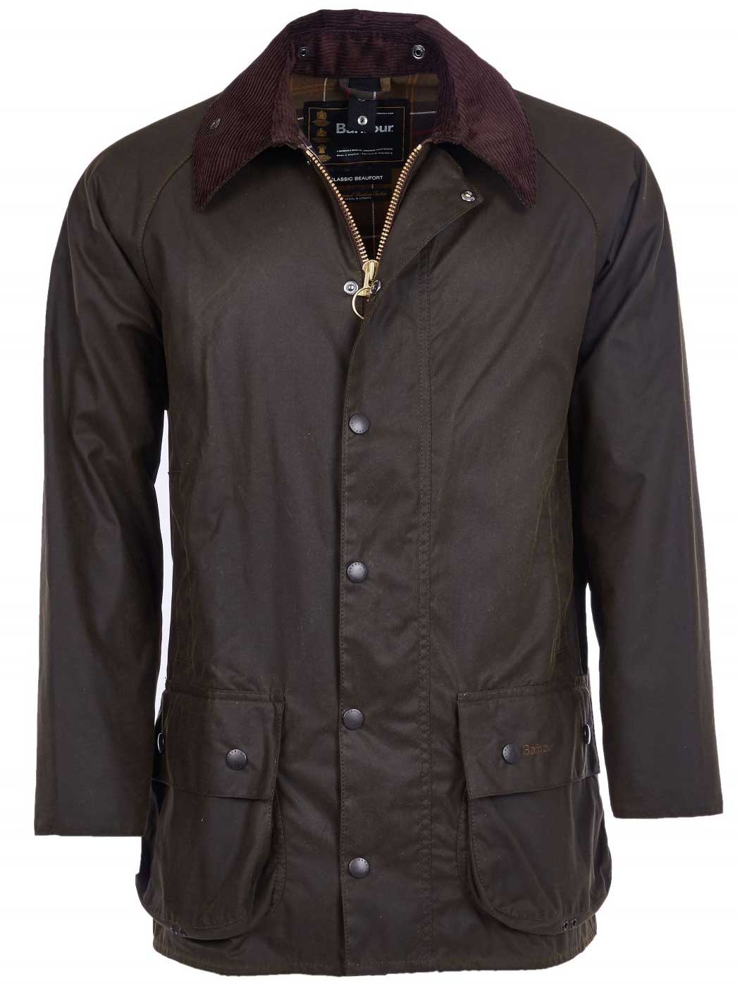 BARBOUR Classic Beaufort Wax Jacket - Mens - Olive