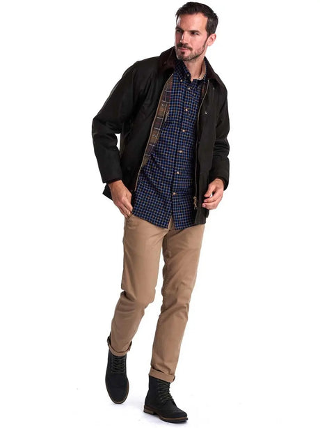 BARBOUR Wax Jacket - Mens Classic Bedale - Olive