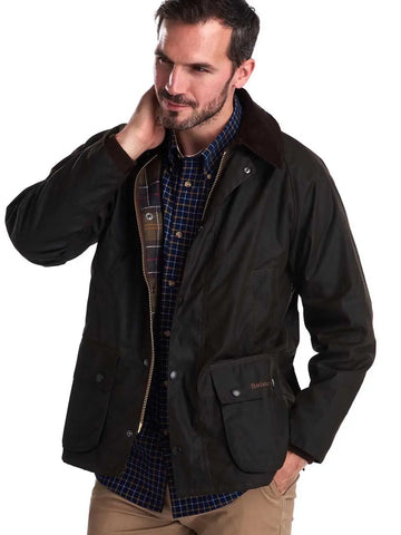 BARBOUR Classic Bedale Wax Jacket Mens Olive – A Farley