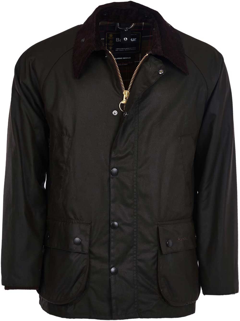 BARBOUR Wax Jacket - Mens Classic Bedale - Olive