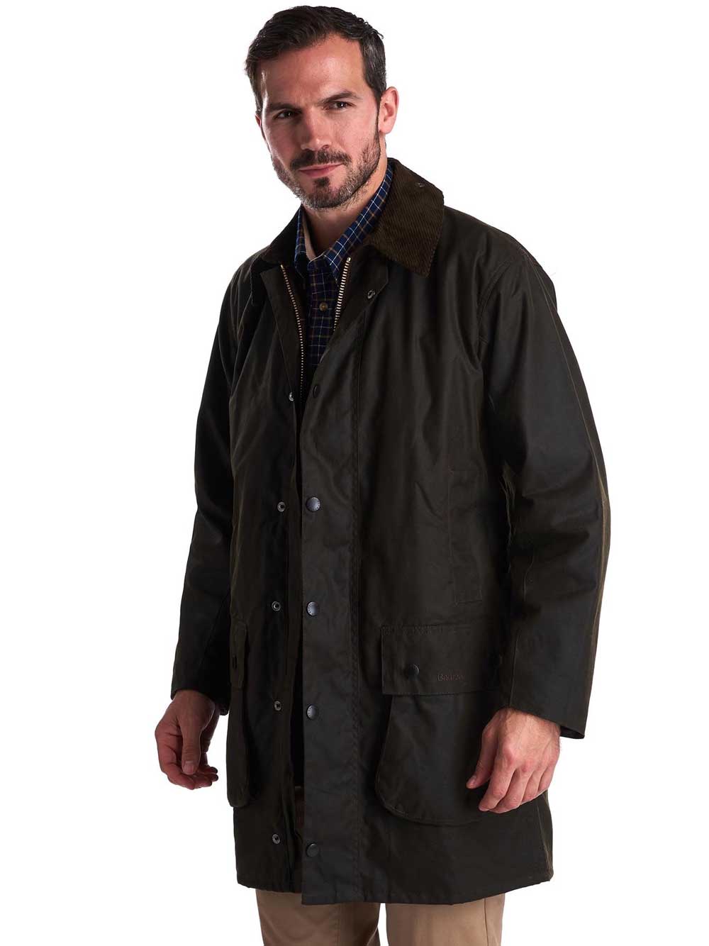 BARBOUR Classic Northumbria Wax Jacket - Mens 8oz Sylkoil - Olive