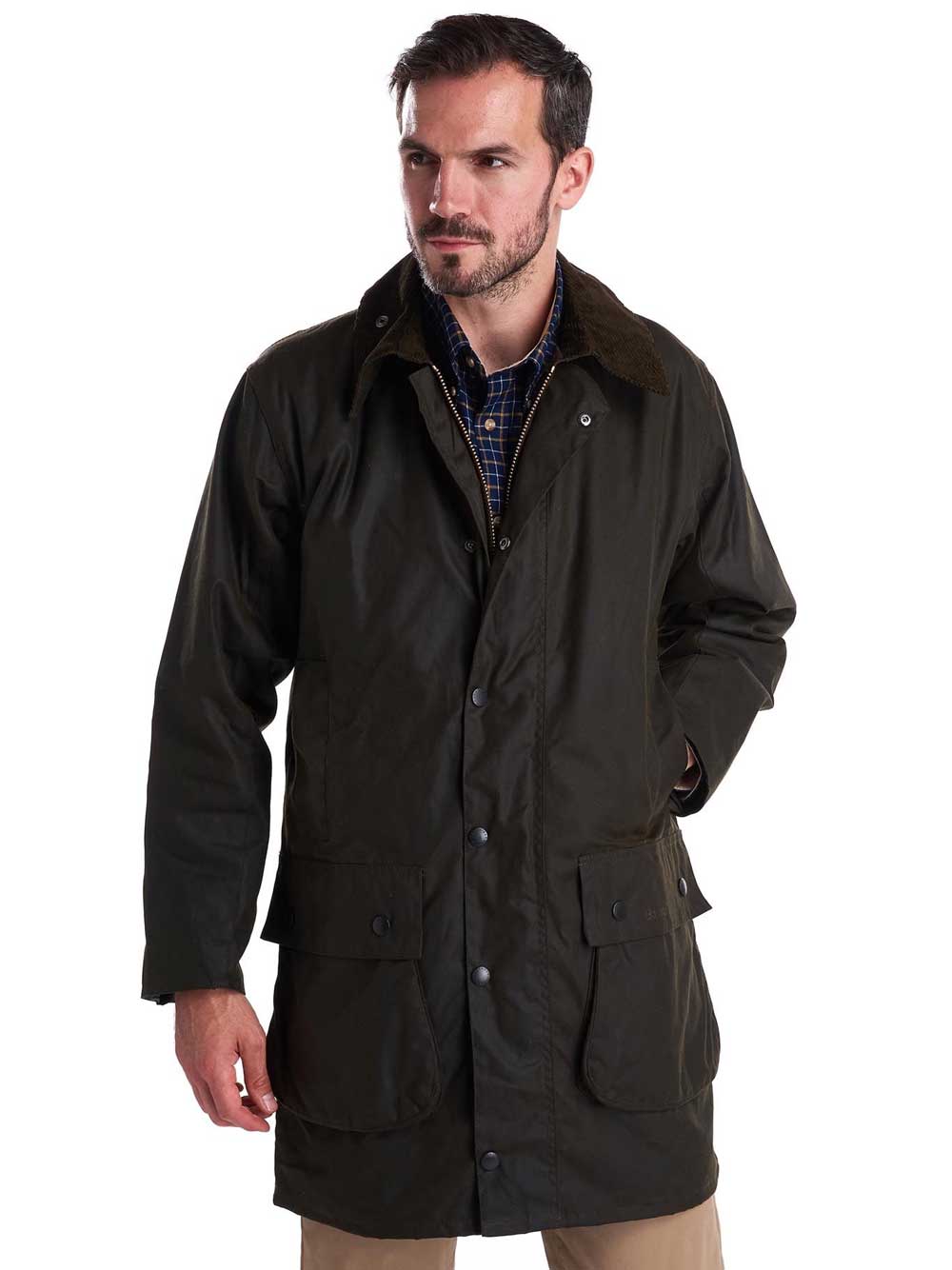 25% OFF BARBOUR Classic Northumbria Wax Jacket - Mens 8oz Sylkoil - Olive