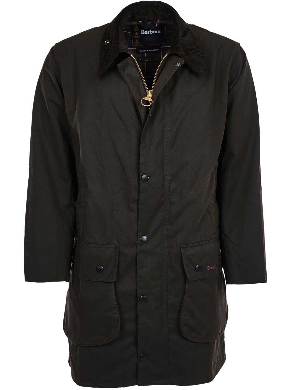 BARBOUR Wax Jacket - Mens Northumbria Classic 8oz Sylkoil - Olive