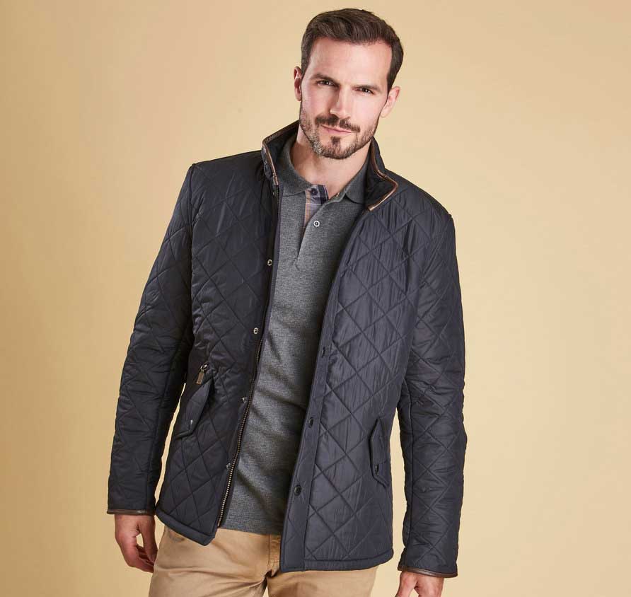 Barbour - Mens Powell Quilted Jacket with Fleece Lining