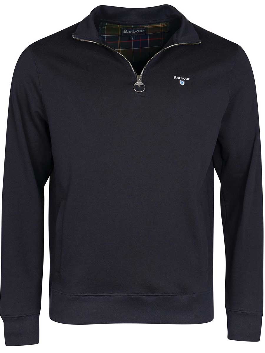 BARBOUR Rothley Half Zip Pullover - Mens - Navy