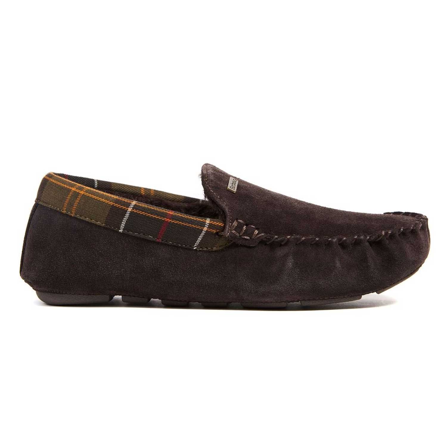 BARBOUR Slippers - Mens Monty Moccasin - Brown