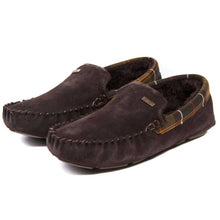 Load image into Gallery viewer, BARBOUR Slippers - Mens Monty Moccasin - Brown
