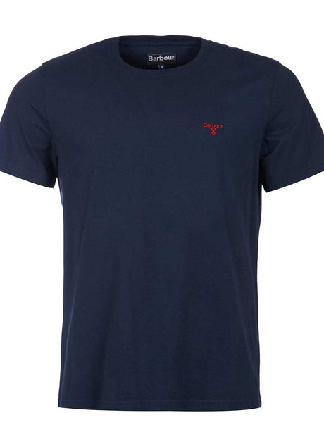 BARBOUR Sports T-Shirt - Mens Cotton Tee - Navy