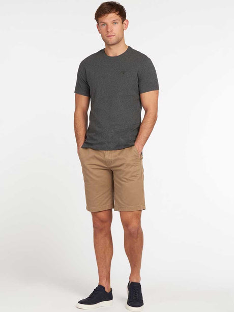 BARBOUR Sports T-Shirt - Mens Cotton Tee - Slate Marl