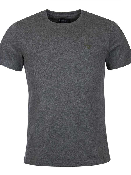 BARBOUR Sports T-Shirt - Mens Cotton Tee - Slate Marl