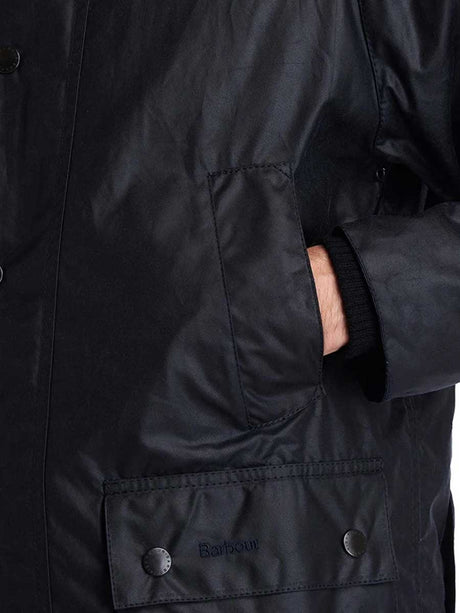 BARBOUR Bristol Wax Jacket - Mens - Navy Barbour