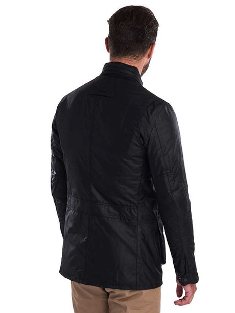 BARBOUR Wax Jacket - Mens Corbridge 6oz Sylkoil - Black