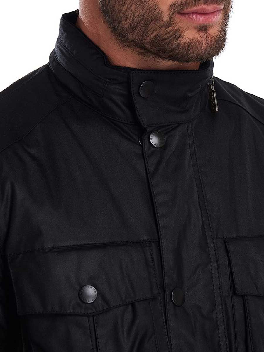 BARBOUR Wax Jacket - Mens Corbridge 6oz Sylkoil - Black