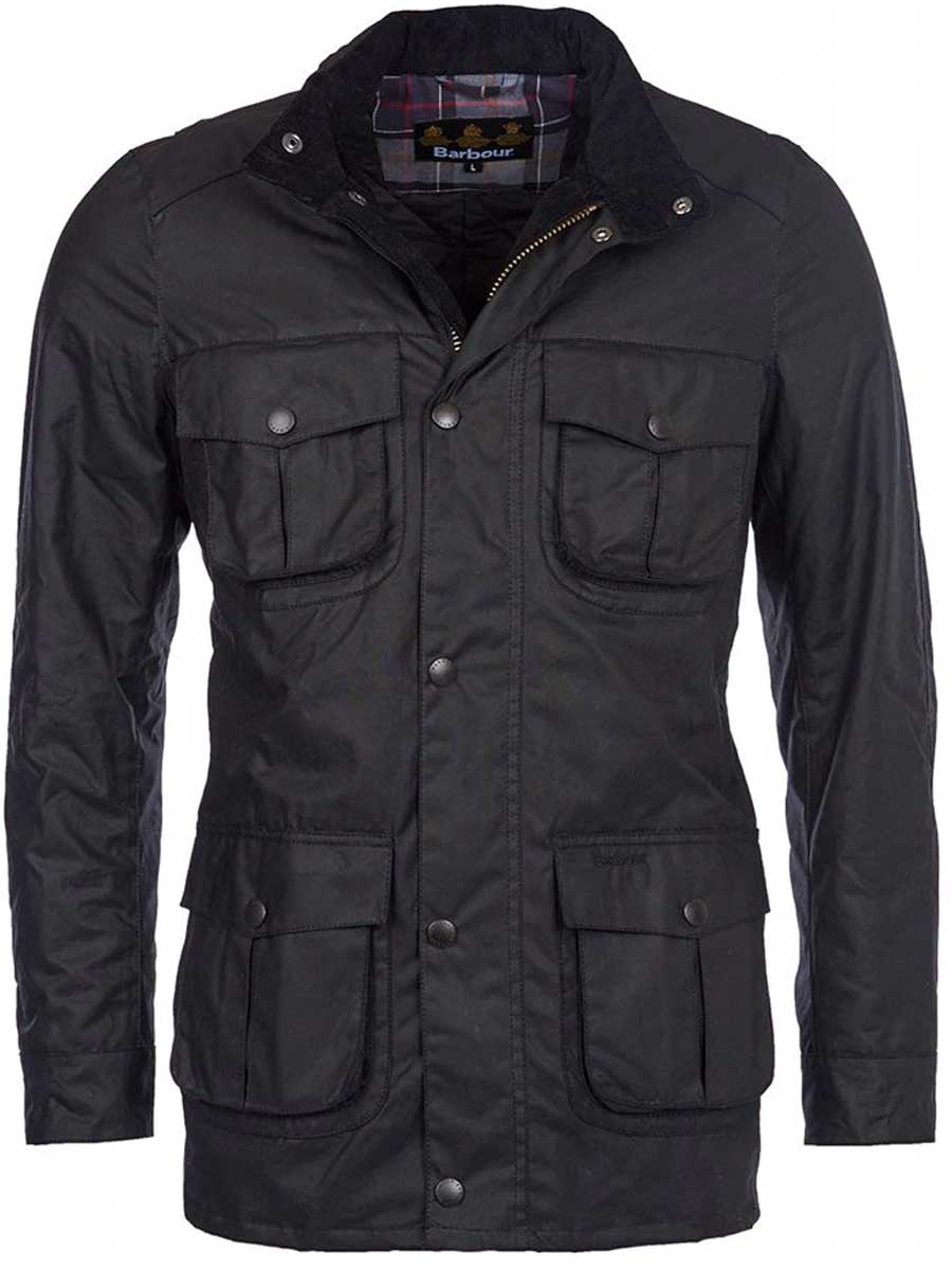BARBOUR Wax Jacket - Mens Corbridge 6oz Sylkoil - Black