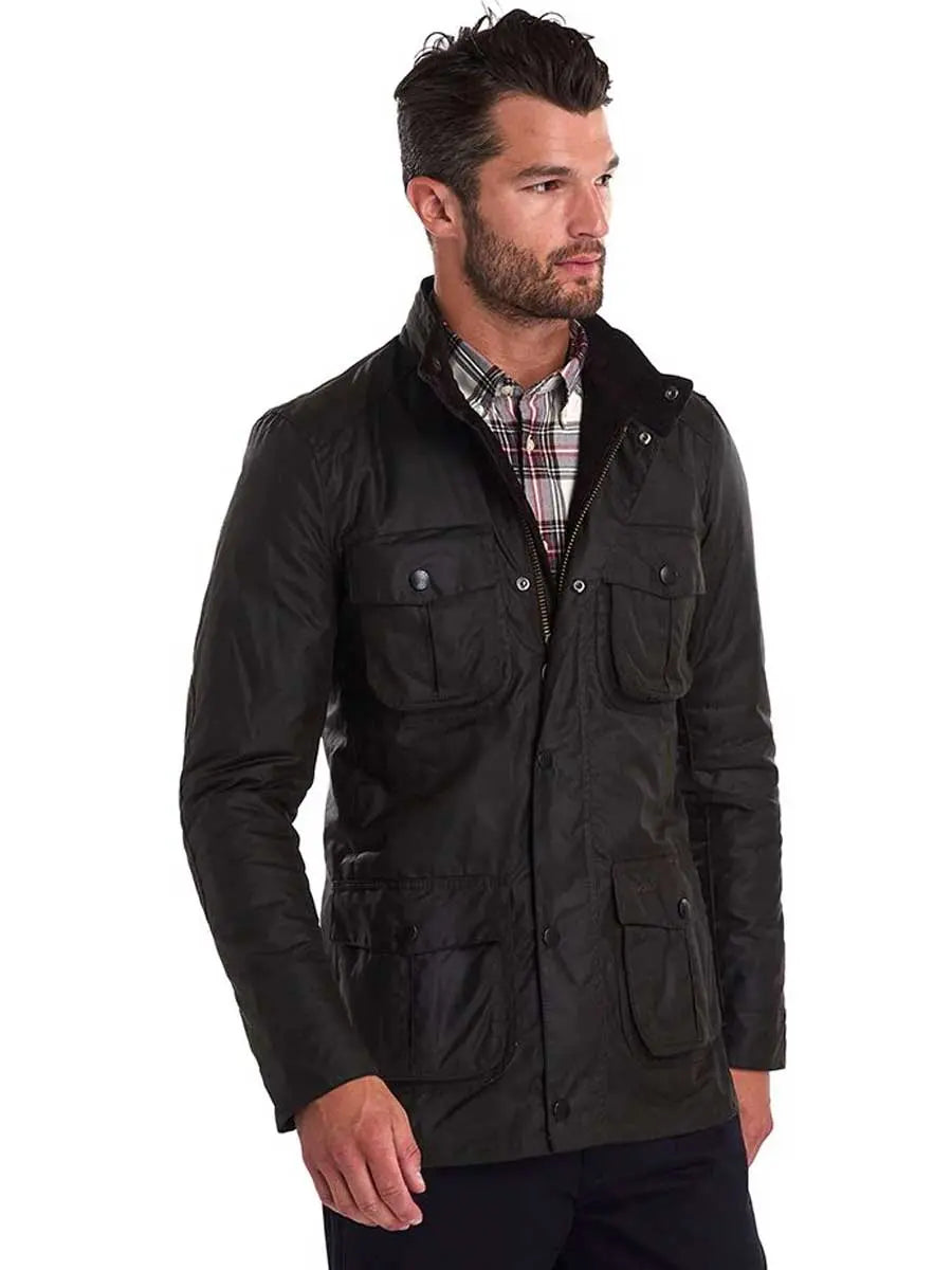 BARBOUR Wax Jacket - Mens Corbridge 6oz Sylkoil - Olive