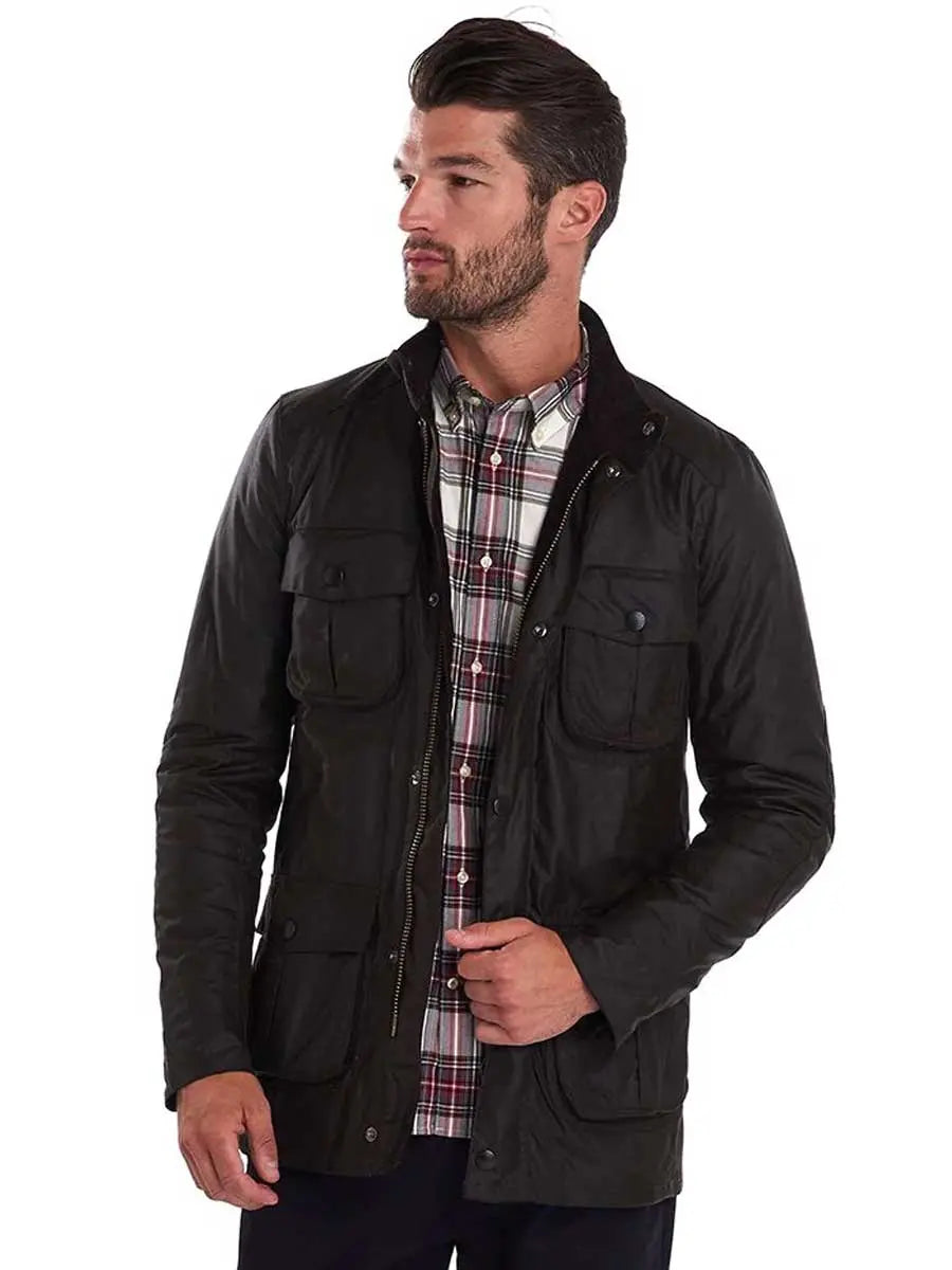BARBOUR Wax Jacket - Mens Corbridge 6oz Sylkoil - Olive
