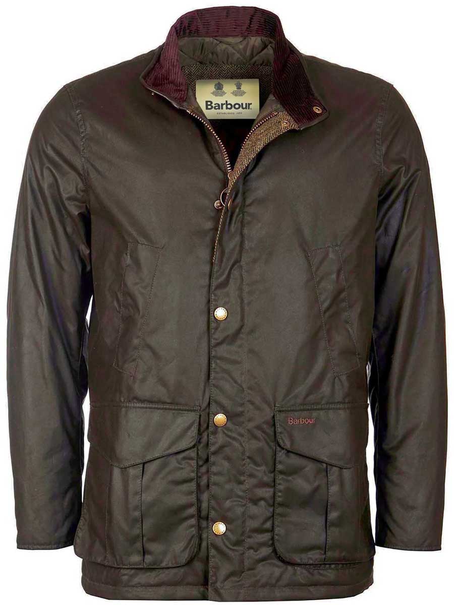 BARBOUR Hereford Wax Jacket - Mens - Olive