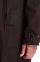 Load image into Gallery viewer, BARBOUR Wax Jacket - Mens Stockman Long Coat - Brown

