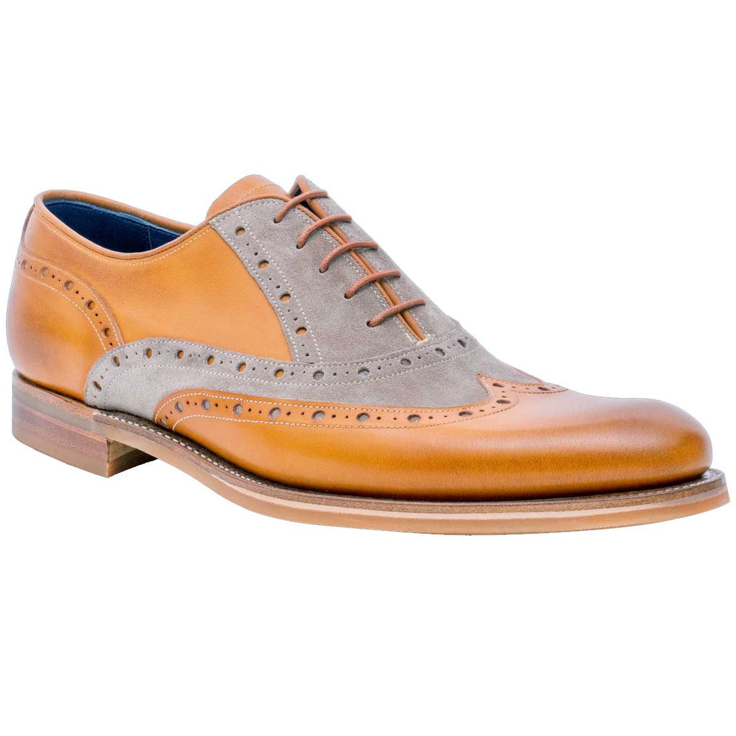 BARKER Abingdon Shoes - Mens - Cedar Calf/Parchment Suede
