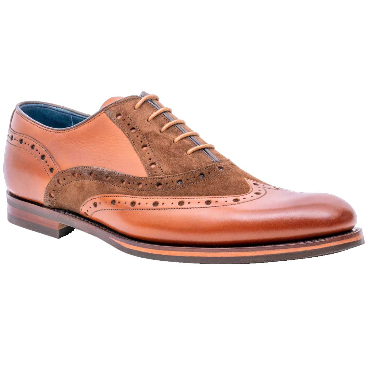 BARKER Abingdon Shoes - Mens - Chestnut Calf/Polo Suede