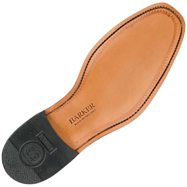 BARKER Albert Shoes - Mens Brogue Oxford  - Black Hi-Shine