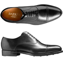 Load image into Gallery viewer, BARKER Burford Shoes - Mens Oxford Dainite Sole - Black Calf
