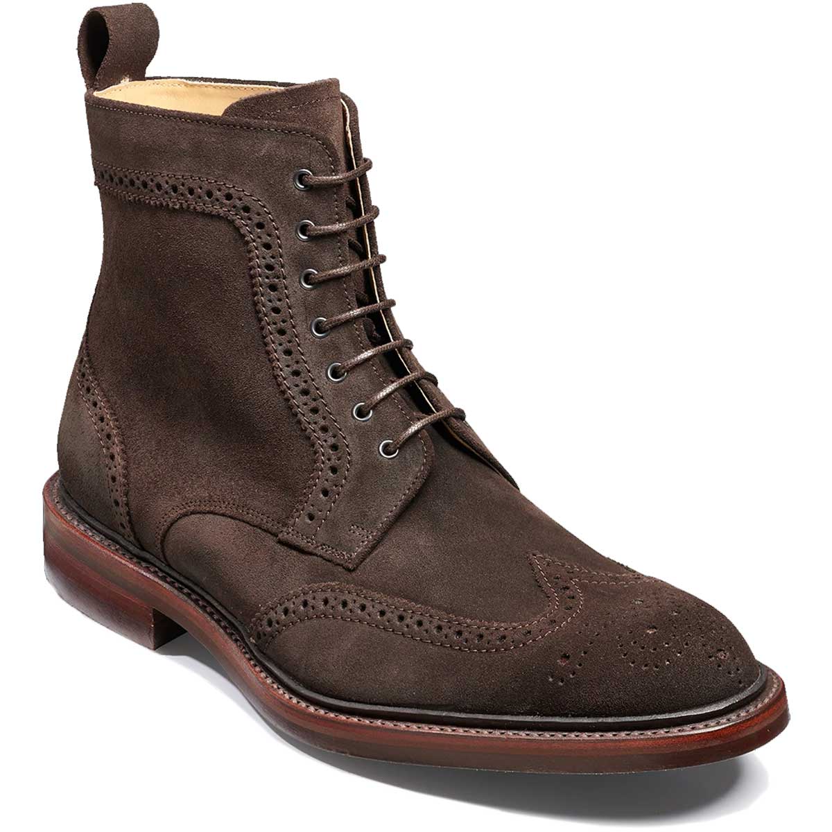 BARKER Calder Boots - Mens - Chocolate Burnish Suede – A Farley