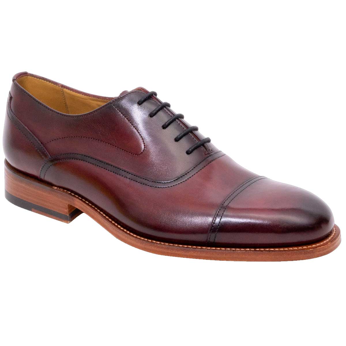 BARKER Cherwell Shoes - Mens - Hand Brushed Burgundy