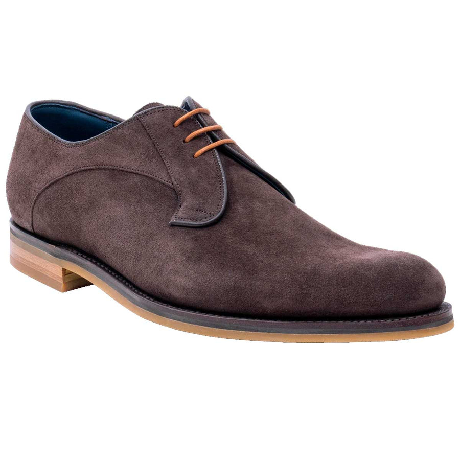 BARKER Derby Shoes Mens Bitta Choc Suede UK