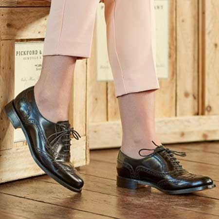 Barker Ladies Shoes – Freya Brogue – Cedar Calf