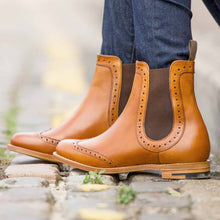 Load image into Gallery viewer, 50% OFF BARKER Sabrina Boots - Ladies Chelsea Brogue - Cedar Calf - Size UK 5.5
