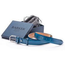 Load image into Gallery viewer, Barker Leather Plain Belt - Blue Hand Painted
