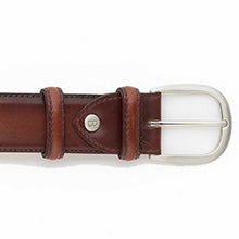 Load image into Gallery viewer, BARKER Plain Leather Belt - Mens - Brown Hand Painted
