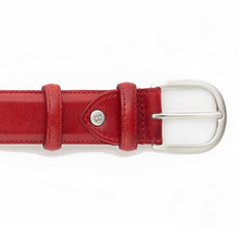 Load image into Gallery viewer, Barker Leather Plain Belt - Red Hand Painted
